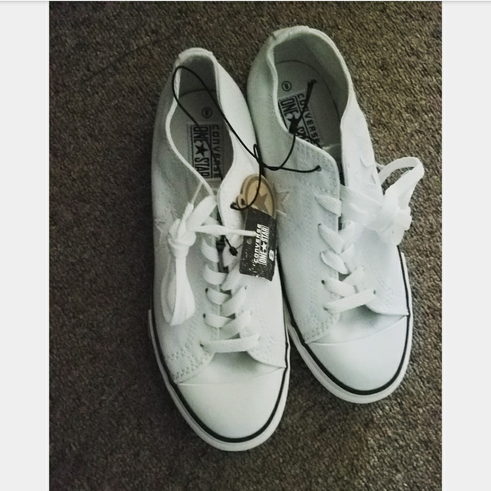 One Star White Converse Shoes